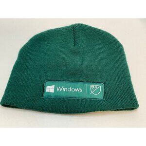 MLS Soccer Microsoft Windows beanie hat cap one size 8" green